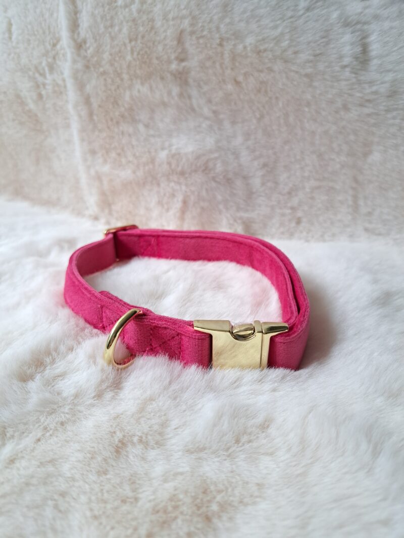 velvet halsband roze